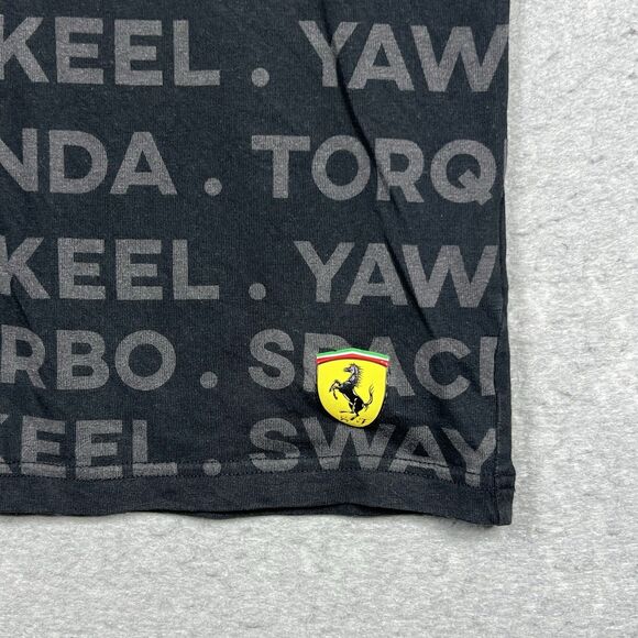 PUMA Ferrari SF Scuderia Street 1/4 Zip Urban Black Polo Shirt Men's Size Large - Picture 6 of 11